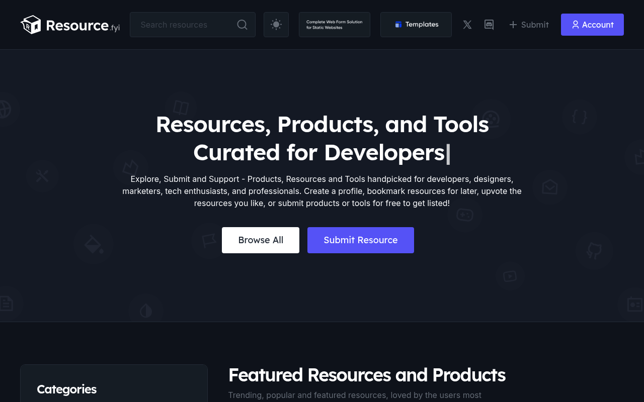 Resource.fyi screenshot