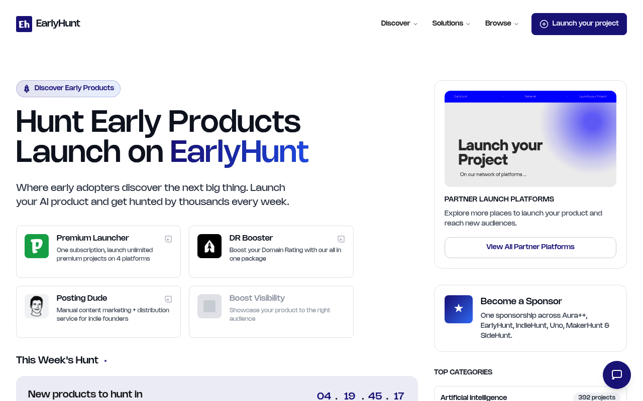 EarlyHunt screenshot