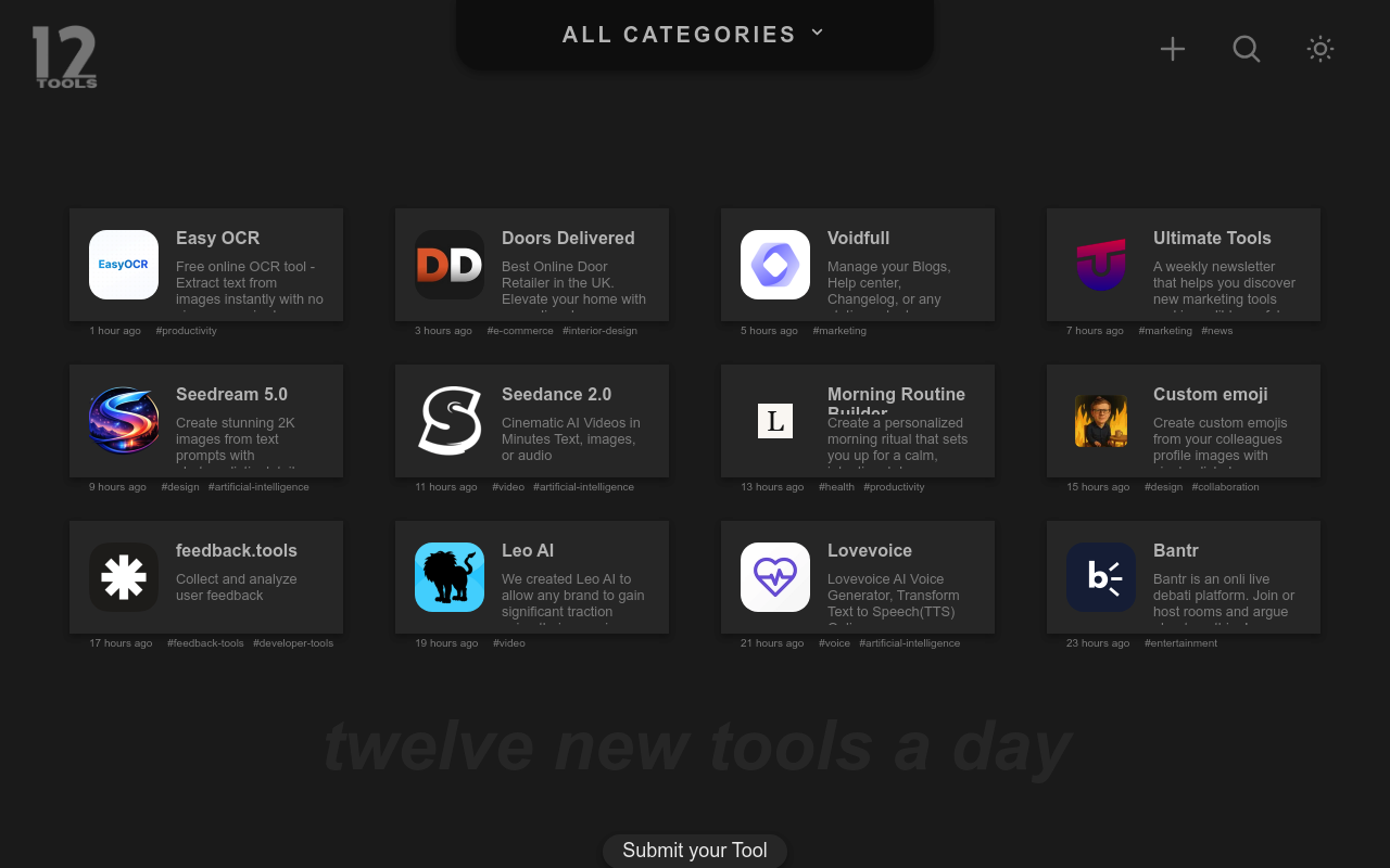 Twelve Tools screenshot