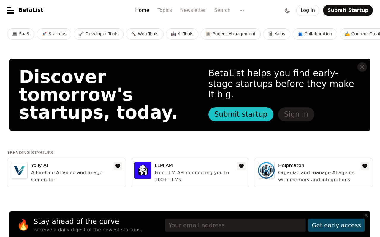 BetaList screenshot