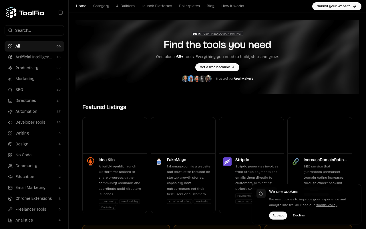 Toolfio screenshot