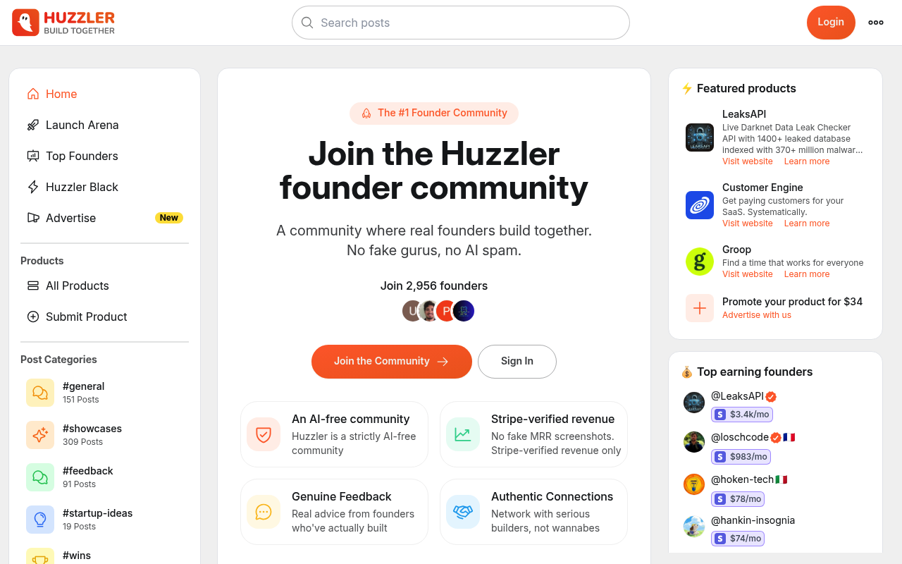 Huzzler screenshot