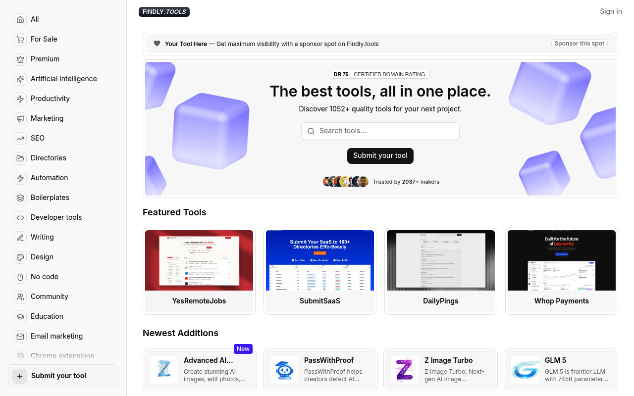 findly.tools screenshot