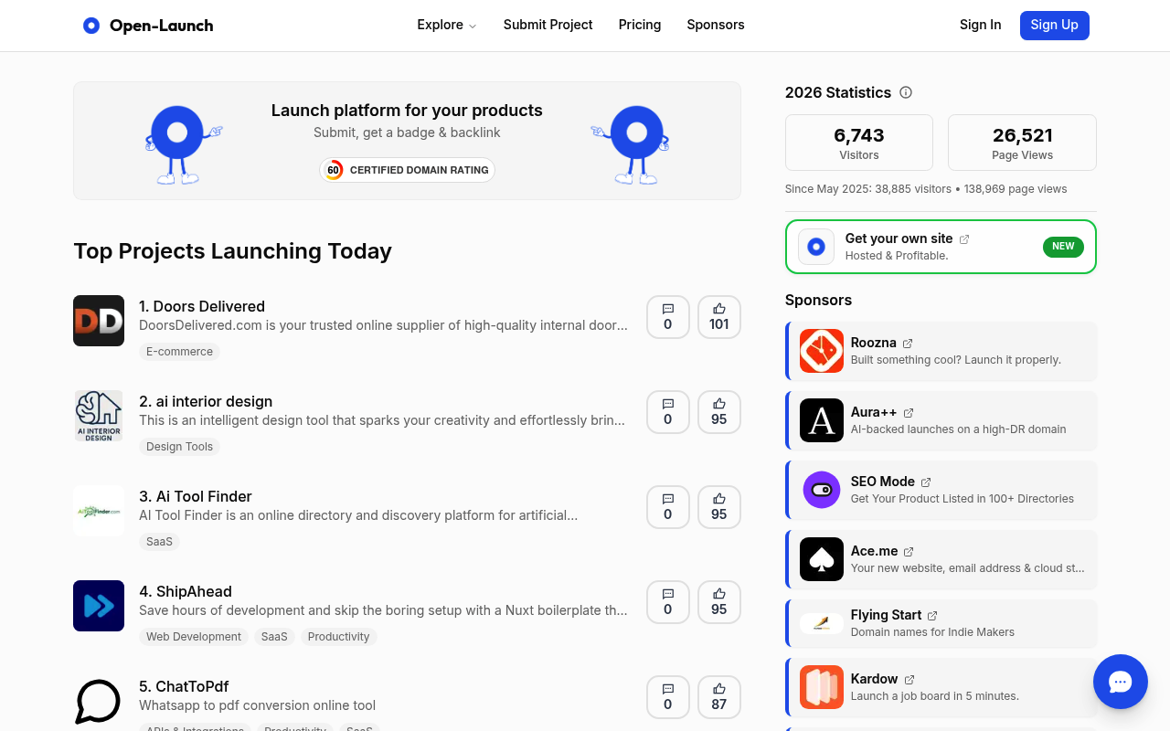Open Launch screenshot