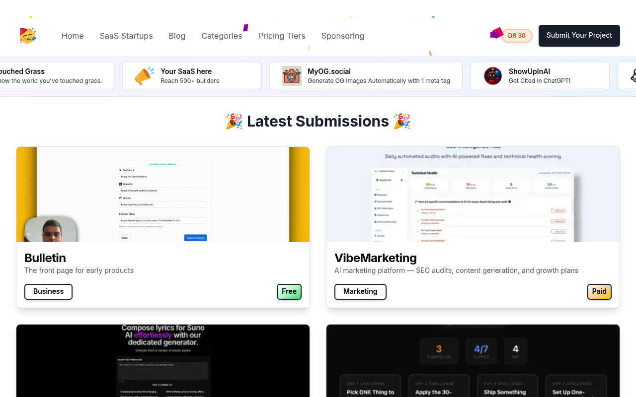 ConfettiSaaS screenshot