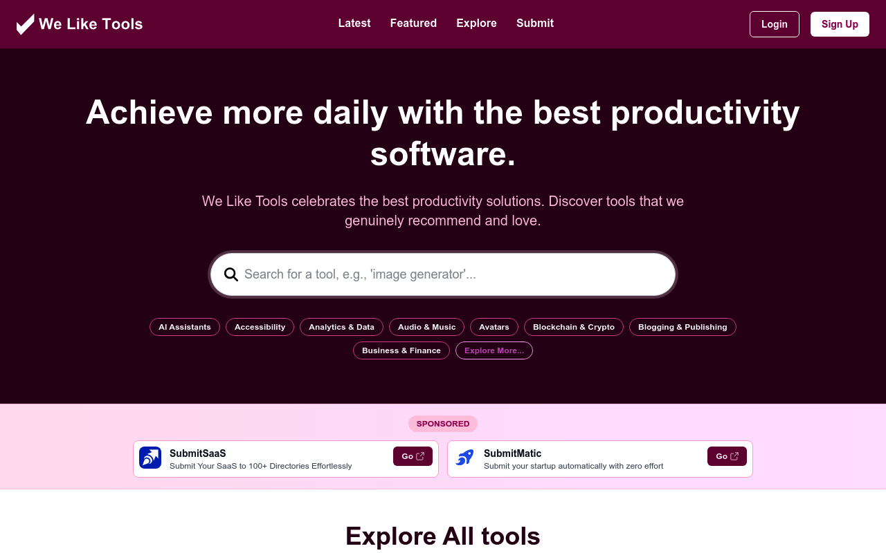 We Like Tools screenshot