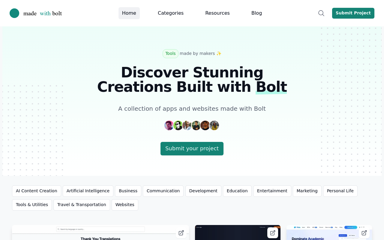 madewithbolt screenshot