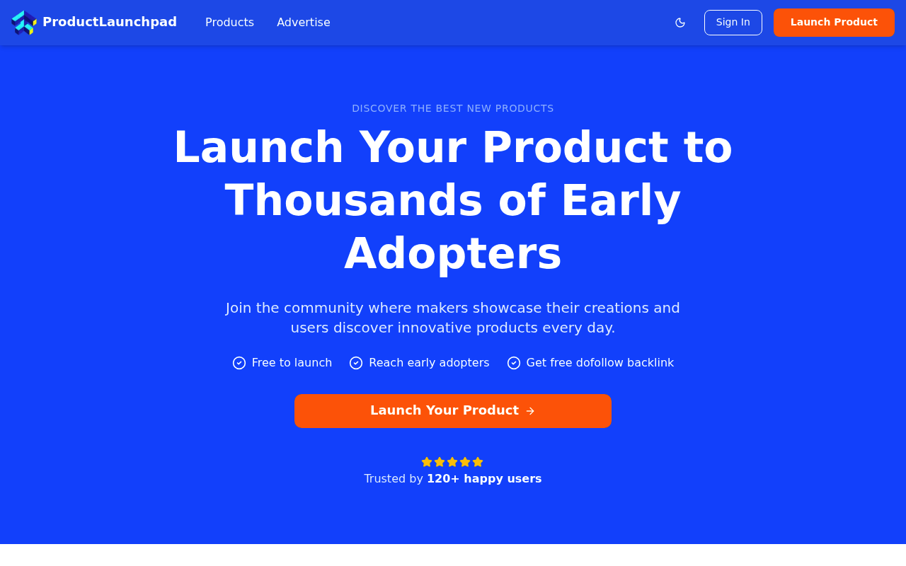 ProductLaunchpad screenshot
