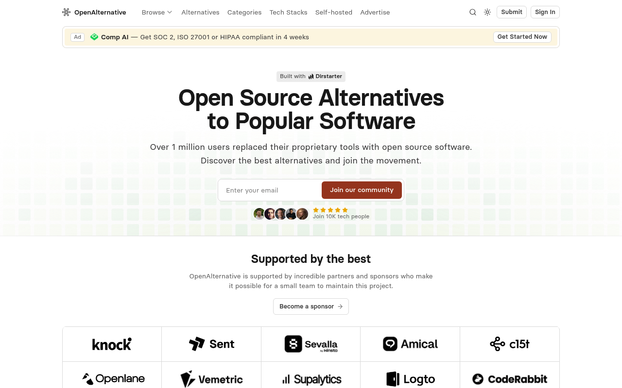Open Alternative screenshot